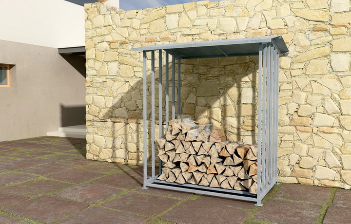Kovový dřevník Elegant 2,7 m3 - včetně přídavných nohou - lepší proudění vzduchu